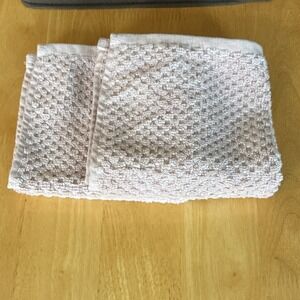 Set of 2 ecoexistence Light Pink/Dusty RoseCotton Textured Washcloths  12x12